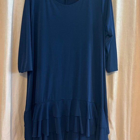 Royal Blue ruffled tunic - Picture 2 of 3